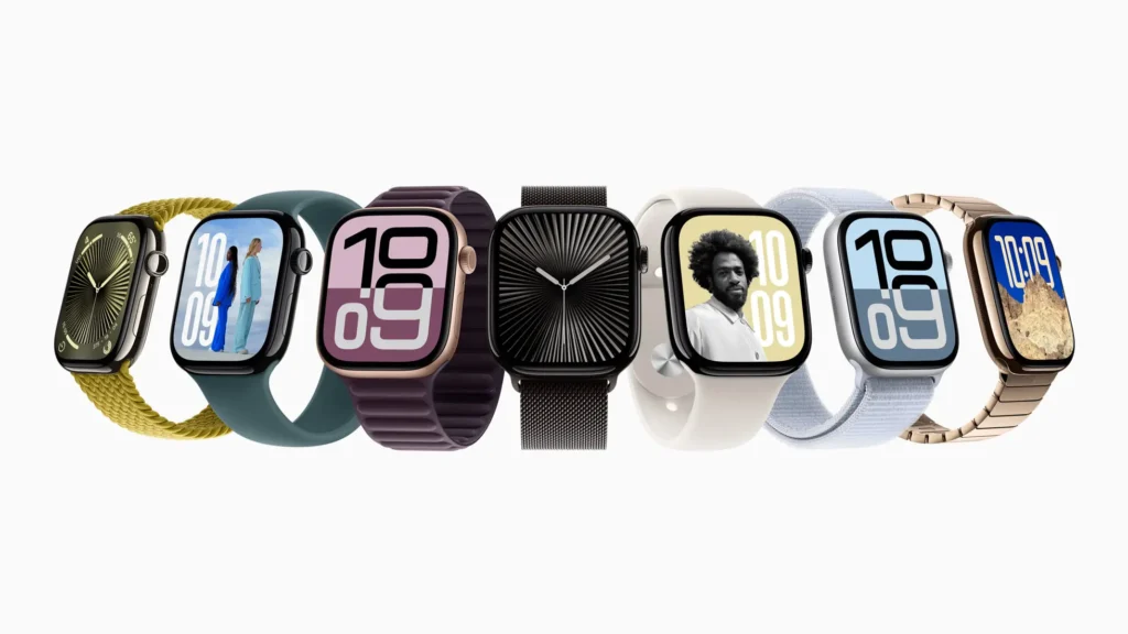 a group of smart watches